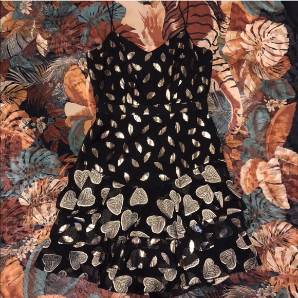 RARE Diane Von Furstenberg Siena Gold Leaf Dress - Picture 2 of 7